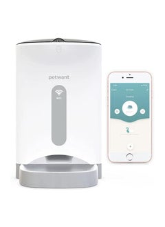 4.3L Smart Pet Feeder, F1 Wi-Fi Enabled App Control Automatic Food Dispenser with Portion Control, Distribution Alarms, 10s Voice Recorder, 4 Meals per Day for Cats and Dogs