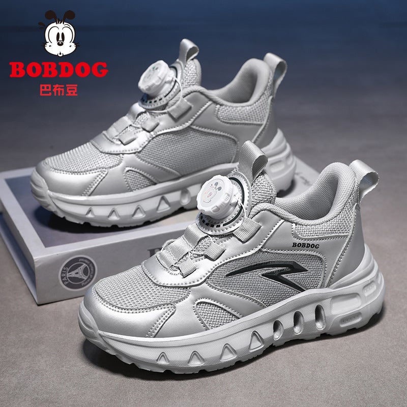 Babu Bean Children'S Shoes Boys Sneaker Mesh Breathable Middle And Large Children'S Running Shoes Swivel Buckle Children'S Shoes - Image 1