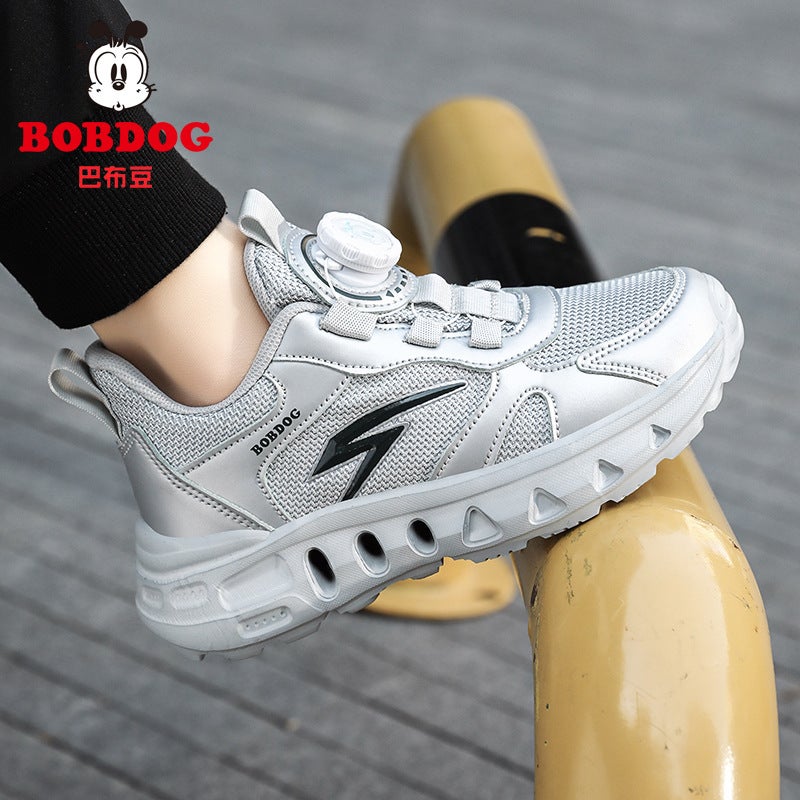 Babu Bean Children'S Shoes Boys Sneaker Mesh Breathable Middle And Large Children'S Running Shoes Swivel Buckle Children'S Shoes - Image 2