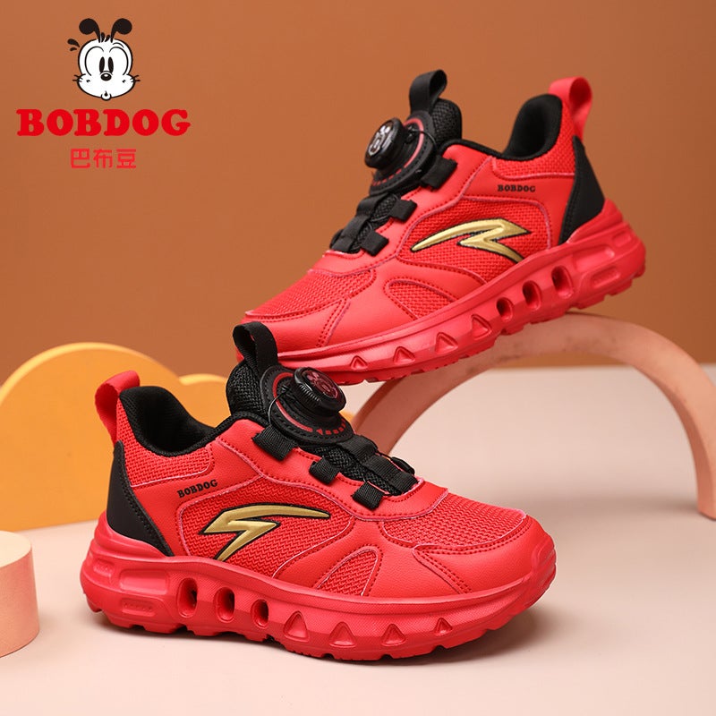 Babu Bean Children'S Shoes Boys Sneaker Mesh Breathable Middle And Large Children'S Running Shoes Swivel Buckle Children'S Shoes - Image 4