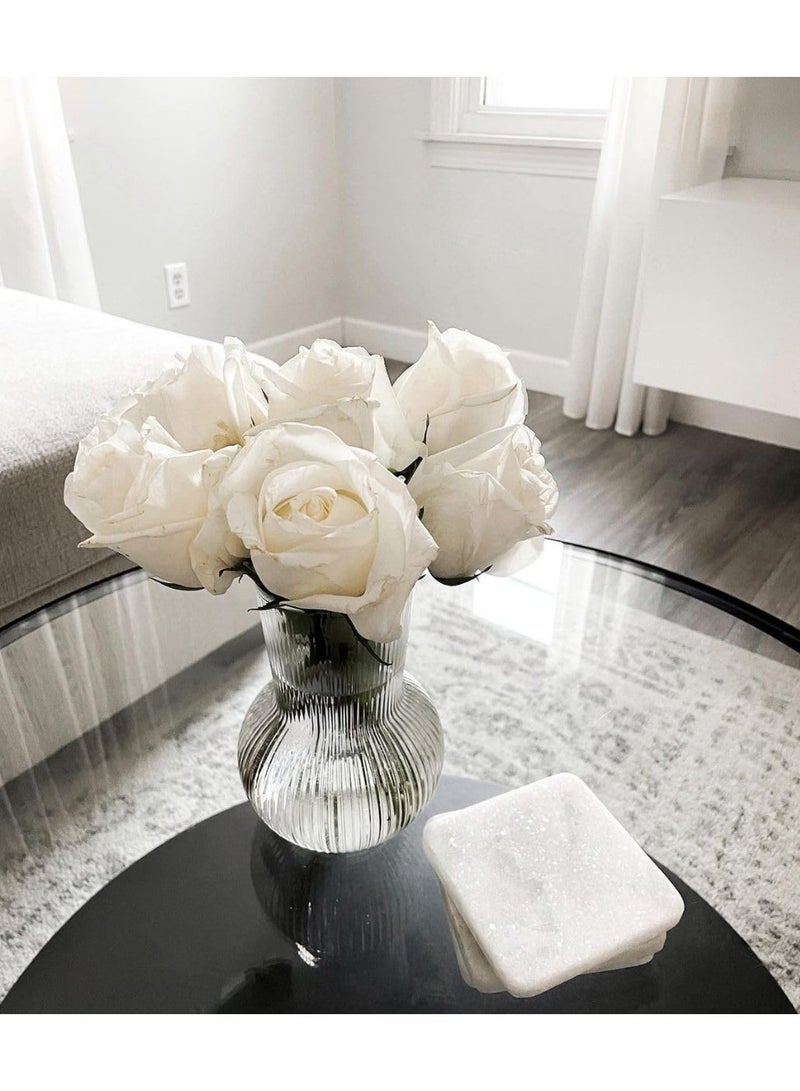 14x20cm Clear Glass Vase with Cylinder Neck Polygon Vase for Flower and Plant Display - Image 5