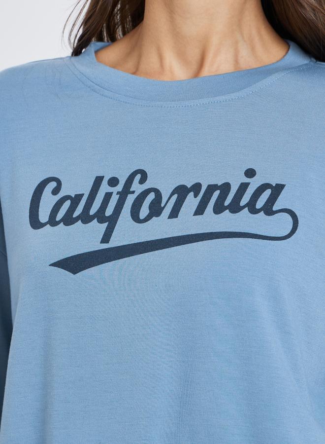 Styli Oversized Slogan Print Long Sleeve T-Shirt - Image 4