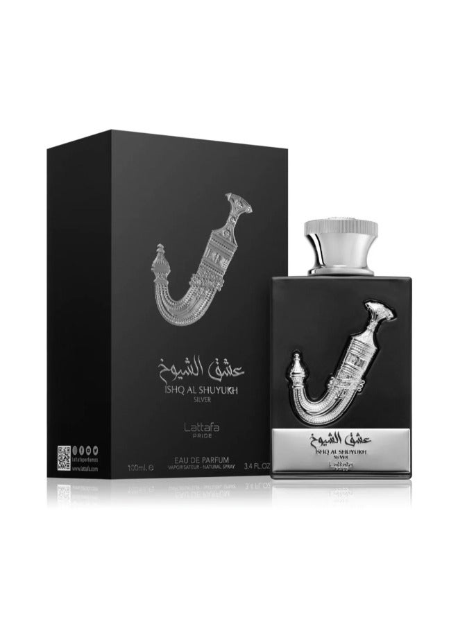 Lattafa PRIDE ISHQ AL SHUYUKH Silver Eau de Parfum -100ml | Exquisite Unisex Oriental Fragrance - Image 1