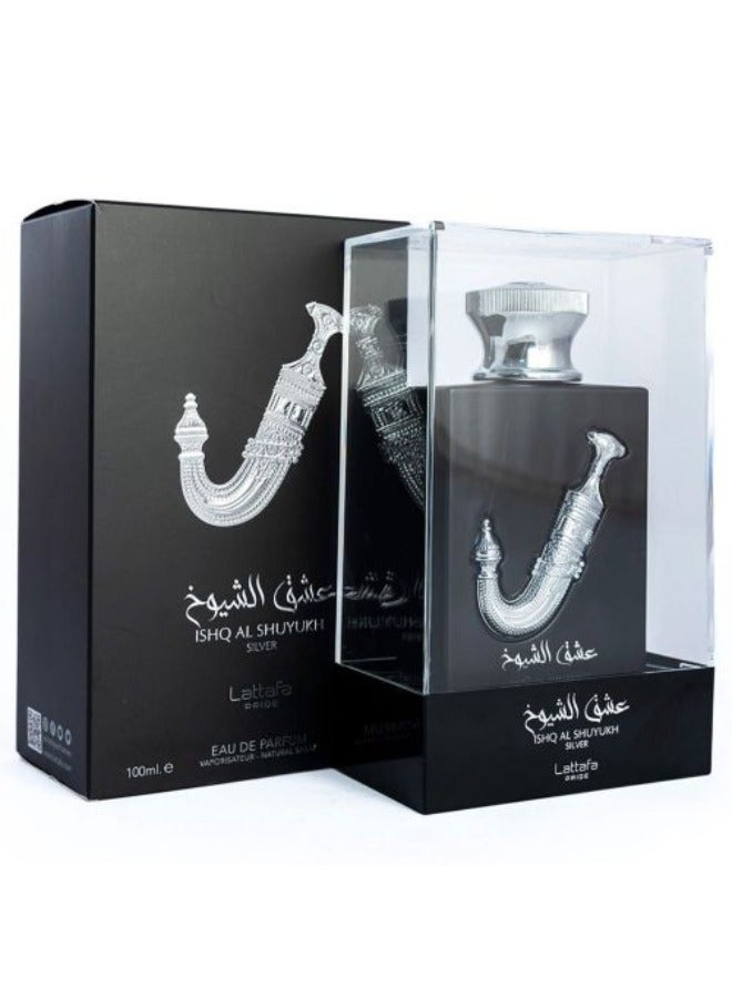 Lattafa PRIDE ISHQ AL SHUYUKH Silver Eau de Parfum -100ml | Exquisite Unisex Oriental Fragrance - Image 3
