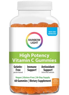 Rainbow Light Vitamin C Gummies High Potency For Antioxidant & Immune Support Encourages Collagen Synthesis Gluten Free Vegan Citrus 60 Gummies  - Image 2