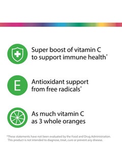 Rainbow Light Vitamin C Gummies High Potency For Antioxidant & Immune Support Encourages Collagen Synthesis Gluten Free Vegan Citrus 60 Gummies  - Image 4