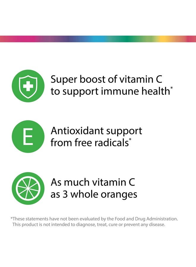Rainbow Light Vitamin C Gummies High Potency For Antioxidant & Immune Support Encourages Collagen Synthesis Gluten Free Vegan Citrus 60 Gummies - Image 4