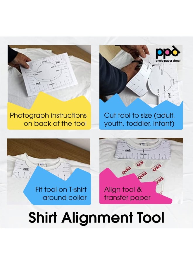 ppd - Inkjet Heat Transfer Paper For T-Shirts 40 Sheet Pack Mixed Light And Dark Letter 8.5X11 -  -5-Mix-40 - Image 1