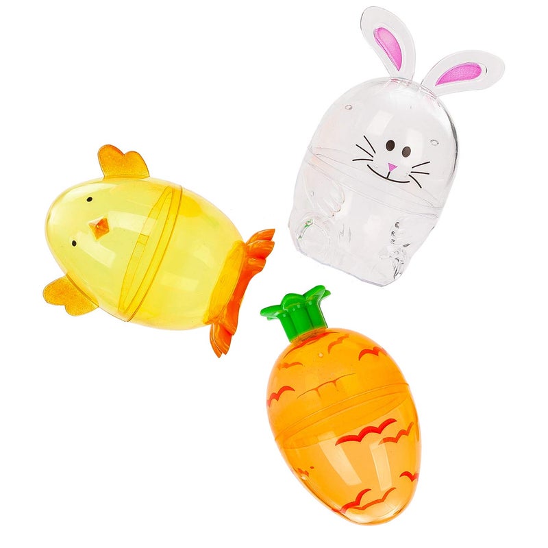 JOYIN 12 Pcs Easter Eggs Shell Bunny Shaped Novelty Themed Characters for Easter Egg Hunt, Basket Stuffers Filler, Fillable Shells, Classroom Prize Supplies, Party Favor - Image 3