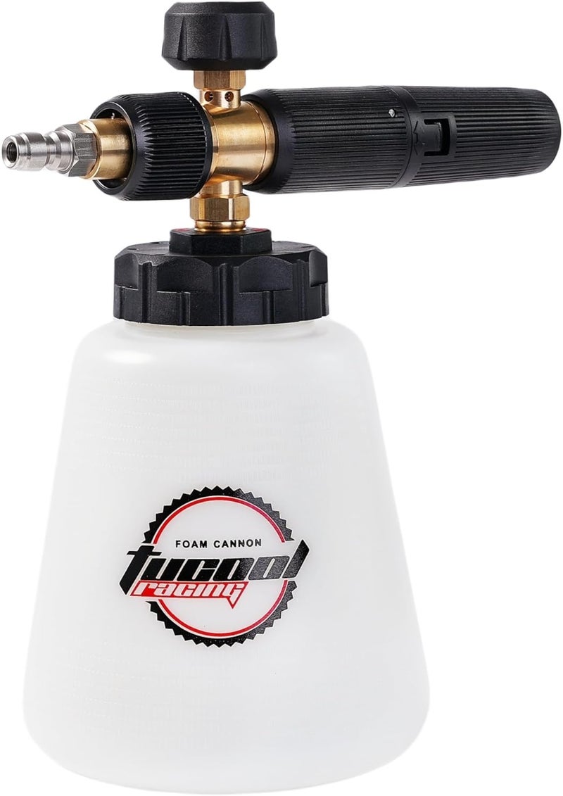 Tucool Racing Adjustable Snow Foam Lance for Pressure Washer with 1/4'' Quick Connector Foam Cannon for Karcher K1700 K1800 K1900 (1/4" Quick Connect White) Repeated use friendly design - Image 2