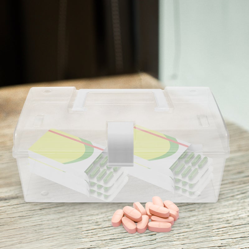 2pcs Transparent Storage Box Multi-functional Box Household Box Cosmetic Container - Image 4