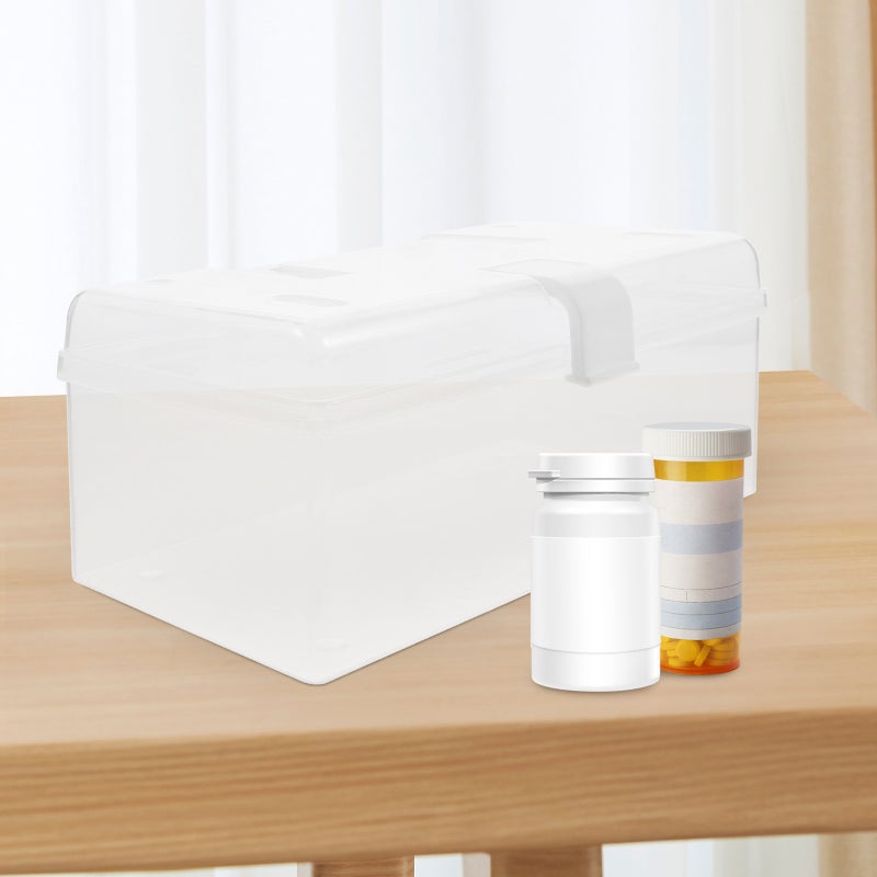 2pcs Transparent Storage Box Multi-functional Box Household Box Cosmetic Container - Image 5