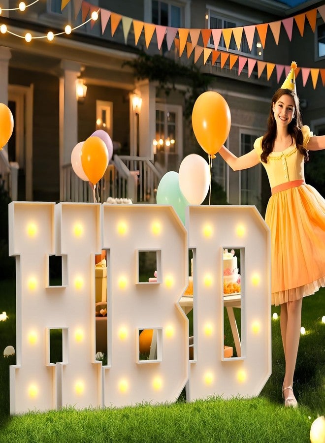 imprsv 3FT Block Marquee Letters, Marquee Light Up Letters for Birthday Baby Shower Party Backdrop Decor, Large Light Up Letters for Wedding Decorations Engagement Party Decorations, Letter A - Image 5