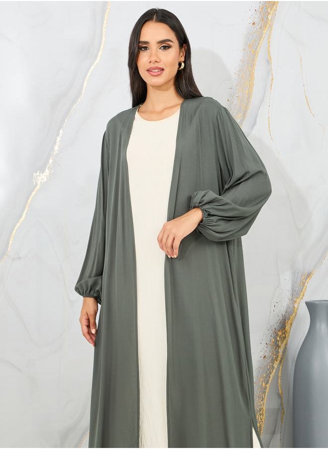 Styli - Side Slit Regular Fit Maxi Length Kimono - Image 1