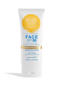 Bondi Sands Fragrance Free Daily Sunscreen Face Lotion SPF 50 | Hydrating UVA + UVB Protection, Non-Greasy, Gentle, Water Resistant | 2.53 Oz/75 mL - pzsku/ZEBE8D5819D89AB406F16Z/45/_/1716219278/79d9f7de-167c-4661-9db8-f8993617d7ba