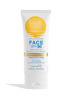 BONDI SANDS Bondi Sands Fragrance Free Daily Sunscreen Face Lotion SPF 50 | Hydrating UVA + UVB Protection, Non-Greasy, Gentle, Water Resistant | 2.53 Oz/75 mL  - Image 1