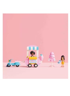 LEGO LEGO Candyfloss Stand And Scooter - Building Set - Includes 2 Character Mini Dolls, Wheelable Food Cart And Accessories 42643  - Image 3