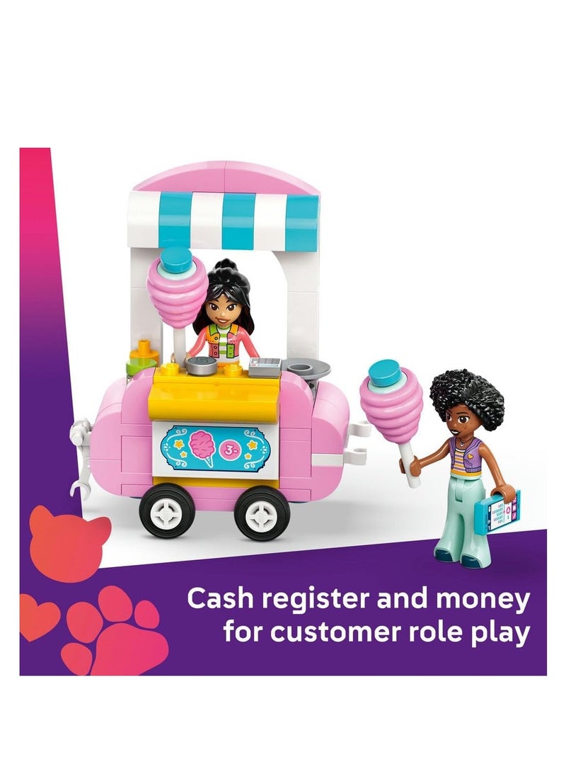 LEGO - LEGO Candyfloss Stand And Scooter - Building Set - Includes 2 Character Mini Dolls, Wheelable Food Cart And Accessories 42643 - Image 1