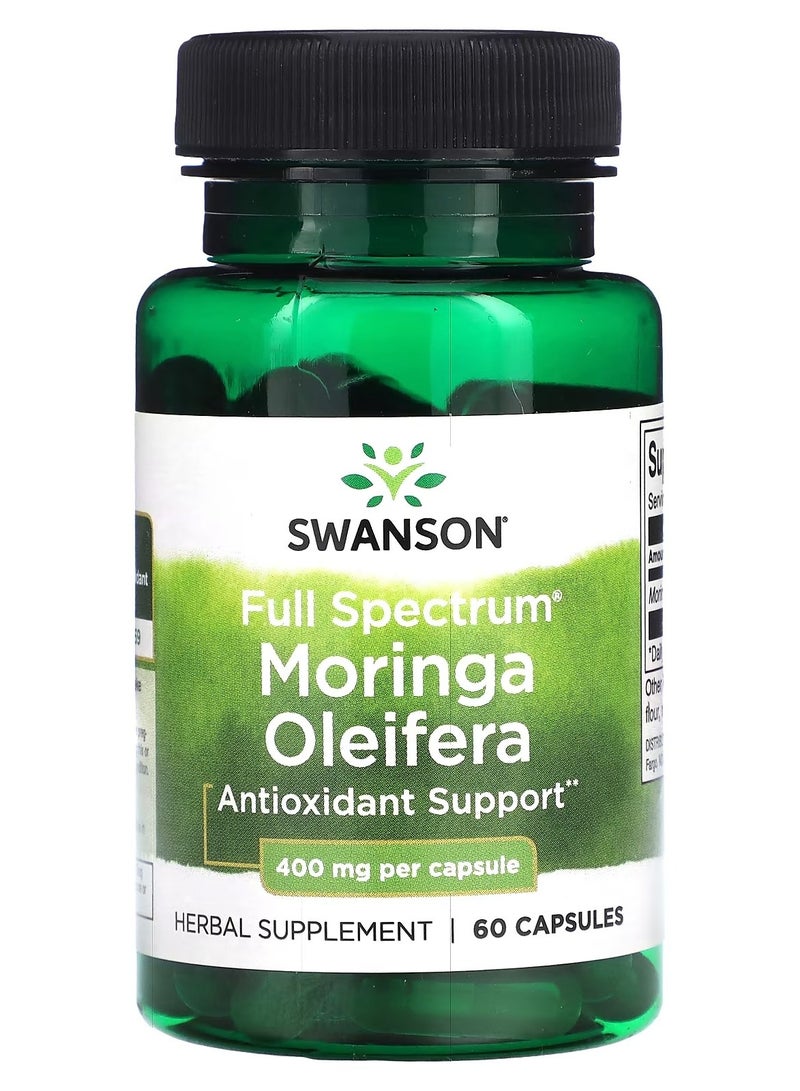 سوانسون Swanson, المورينجا أوليفيرا كامل الطيف، 400 ملجم، 60 كبسولة