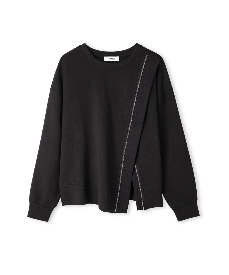Ipekyol  Sweatshirt with Asymmetric Zipper for Women | Best Price UAE