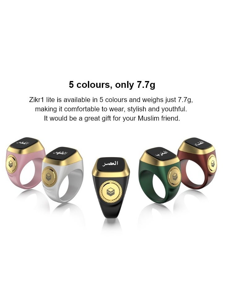 iQIBLA - 20mm Zikr Ring Smart Ring with Vibration Reminder Tasbih Counter and Bluetooth Connection for Exclusive IQIBLA App and 5 Daily Prayer Reminders - Image 1