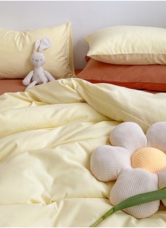 Sharpdo 4-piece Bedding Set Microfiber Soft Quilt Set With 1 Quilt Cover 1 Flat Sheet And 2 Pillowcases 2m Bed（200*230cm）  - Image 4