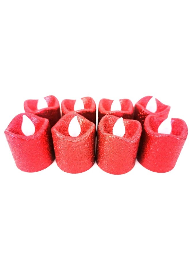 YIHANG Led Electronic Candle Gold Plated Silver Powder Wrapped Gold Powder Wave Mouth Birthday Candle Christmas Halloween Candle Lamp - Image 3