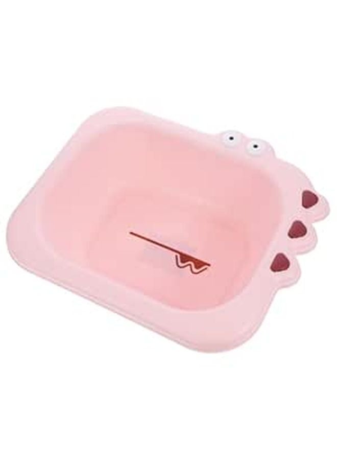Portable Baby Wash Basin Lightweight Pink Cartoon Design For Home And Travel - Image 1