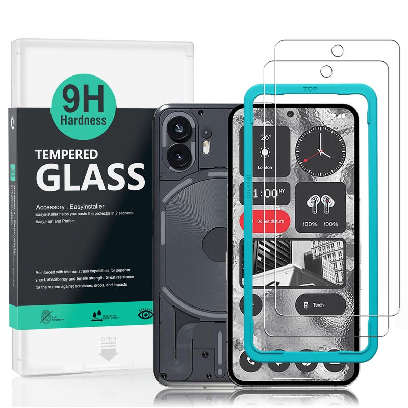 Ibywind Screen Protector For Nothing Phone 2 5G2 Pack9H Hardness Tempered GlassEasy to InstallBubble Free - Image 2