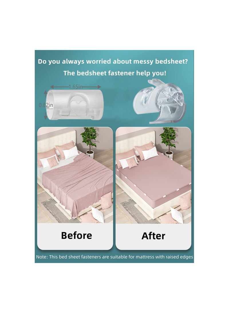 Zikra Bed Sheet Fasteners Clips, Adjustable Bedsheet Grippers Holder for  Mattress Duvet Comforter Clips, Food Paper Clothing Cable Organizer Clips, Bedding Home Office Must Have Accessories Tool(20PCS) - Image 2