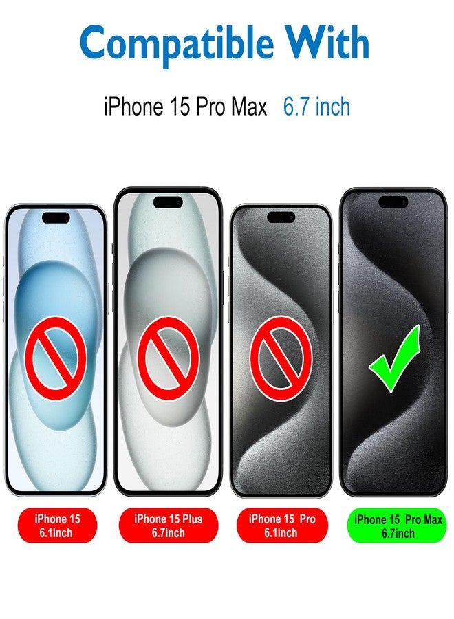 Mothca Matte Glass Full Coverage Screen Protector for iPhone 15 Pro Max 6.7-inch, Anti-Glare Anti-Fingerprint Black Edge Tempered Glass Film with Easy Installation Tool, Case Friendly, Smooth as Silk - Image 2