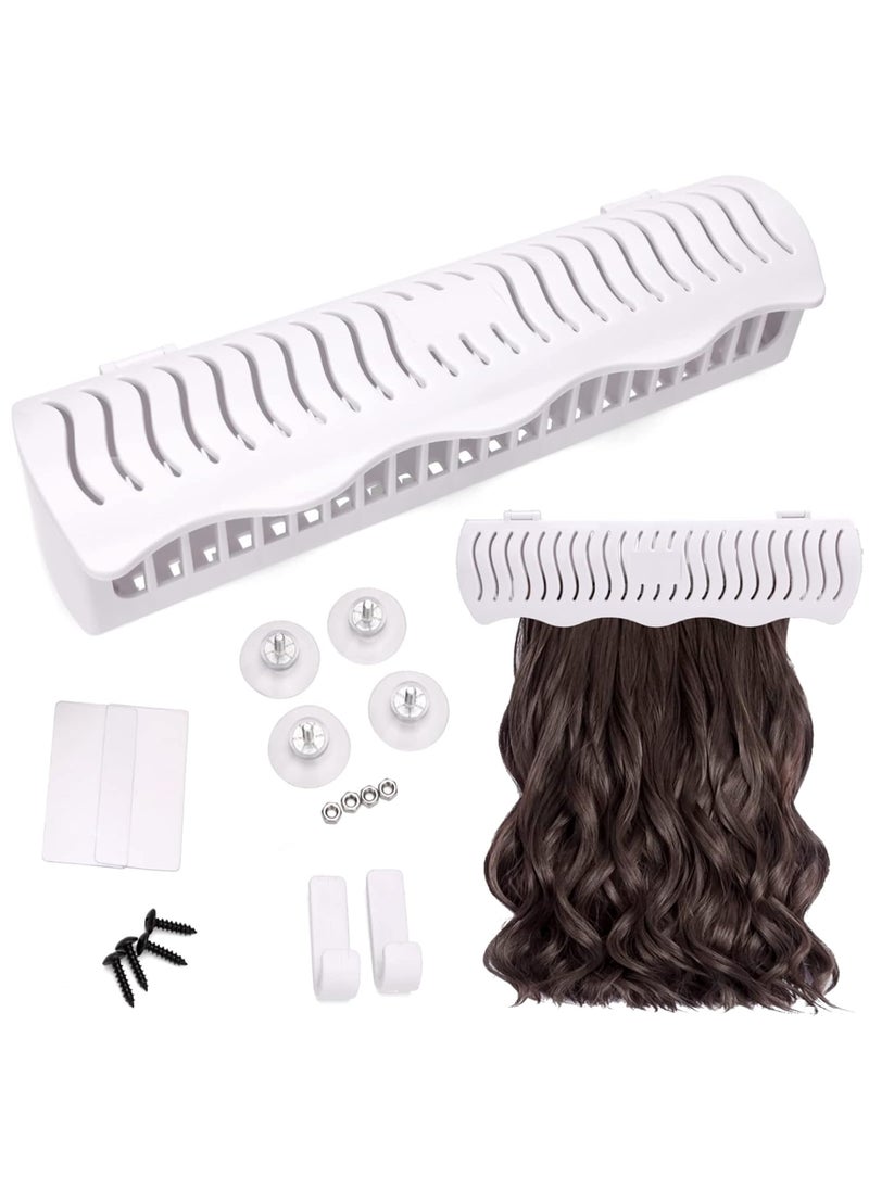 IEBARBER - Hair Extension Holder Hair Extension Style Caddy Designed to Hold ClipIns TapeIns Micro Bundles and SewIn Wefts While You Color Wash Style Pack and Store White - Image 1