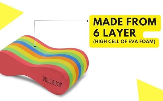 SOLDTRUE Swimming Pull Buoy Multi Layer Soft EVA Foam Multicolour Floating Board for Swimming Pool Training Exercise for Adults and Kids - Image 2