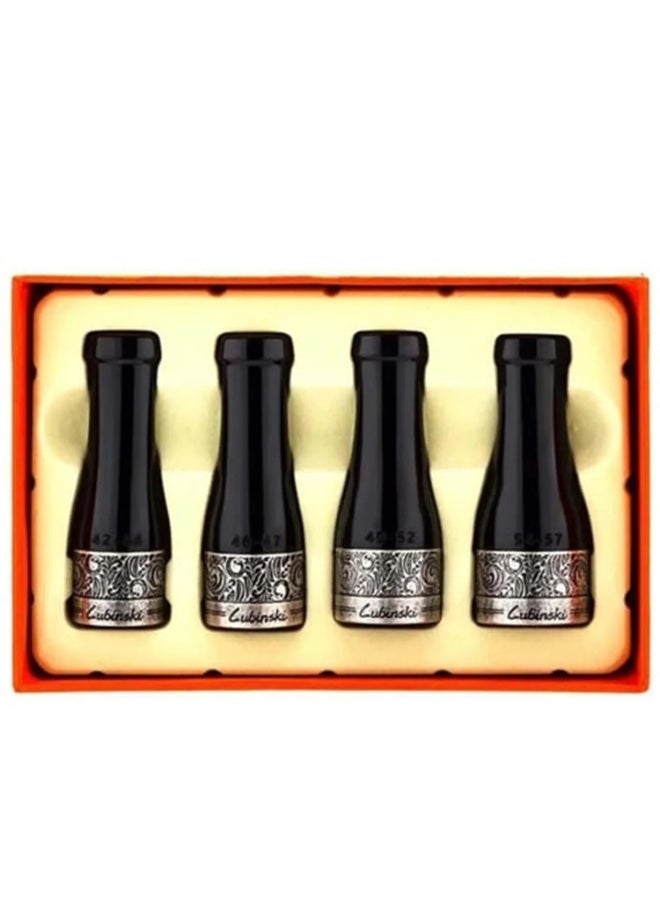 LUBINSKI Cigar Mouthpiece Set for Men & Women – Portable 4 Size Cigar Holder with Gift Box, Black - Image 1