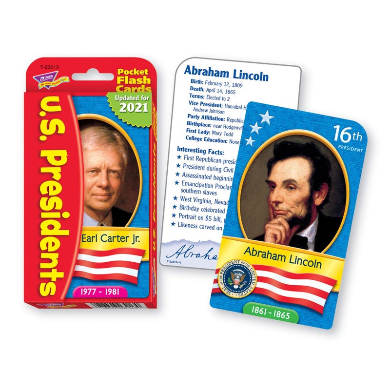 Trend Enterprises US Presidents Pocket Flash Cards - Image 2