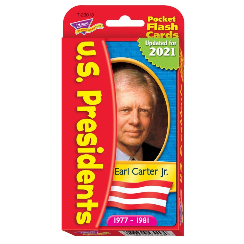 Trend Enterprises US Presidents Pocket Flash Cards - Image 1
