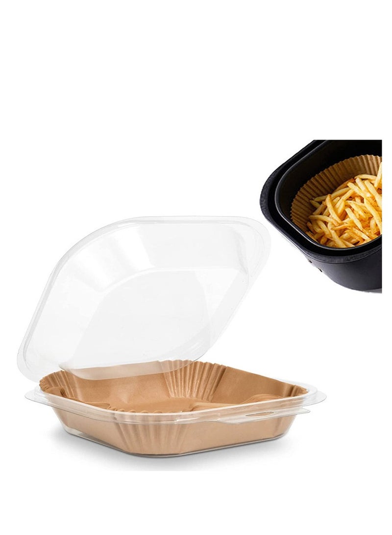 Square Air Fryer, disposable household baking air fryer paper silicone paper tray oil absorbent paper food pad baking - Image 4