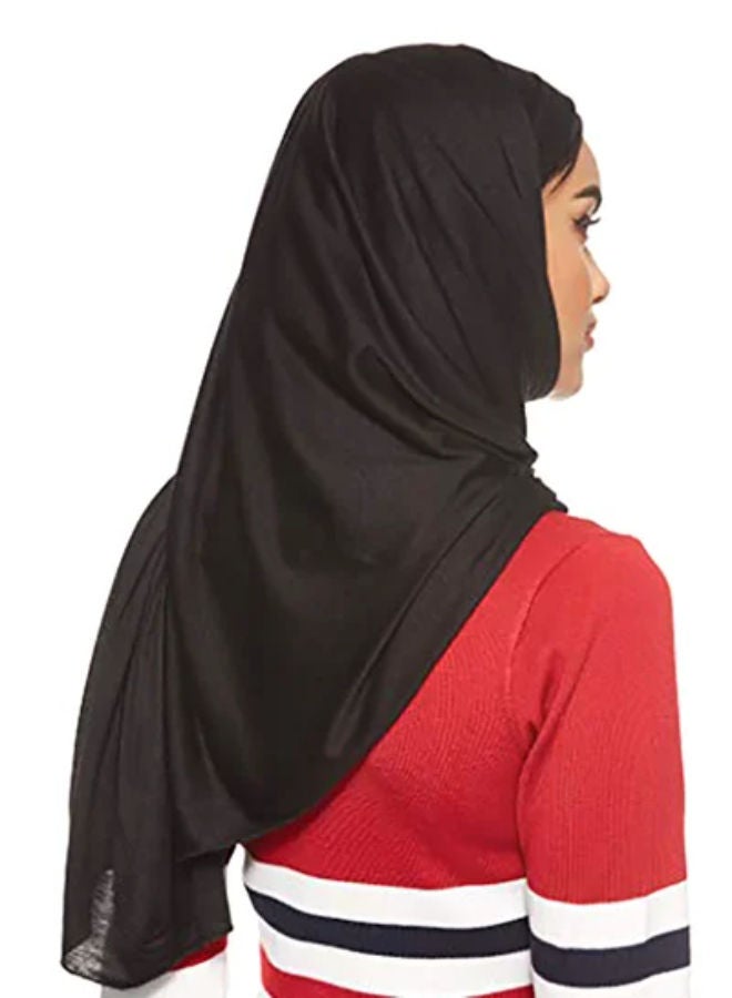 SHOPI حجاب شيلة مرن أسود - Image 4