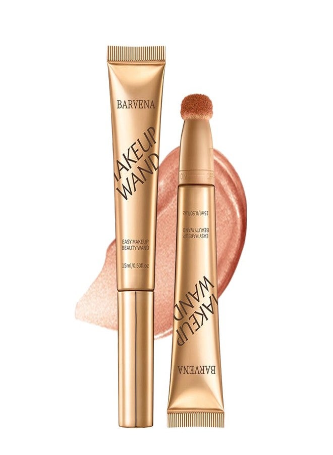 BARVENA Liquid Highlighter Wand，Liquid Highlighter Makeup Wand For Luminous, Glowing Skin, Buildable Formula, Vegan & Cruelty-Free Highlighter stick (Rose Ember) - Image 1