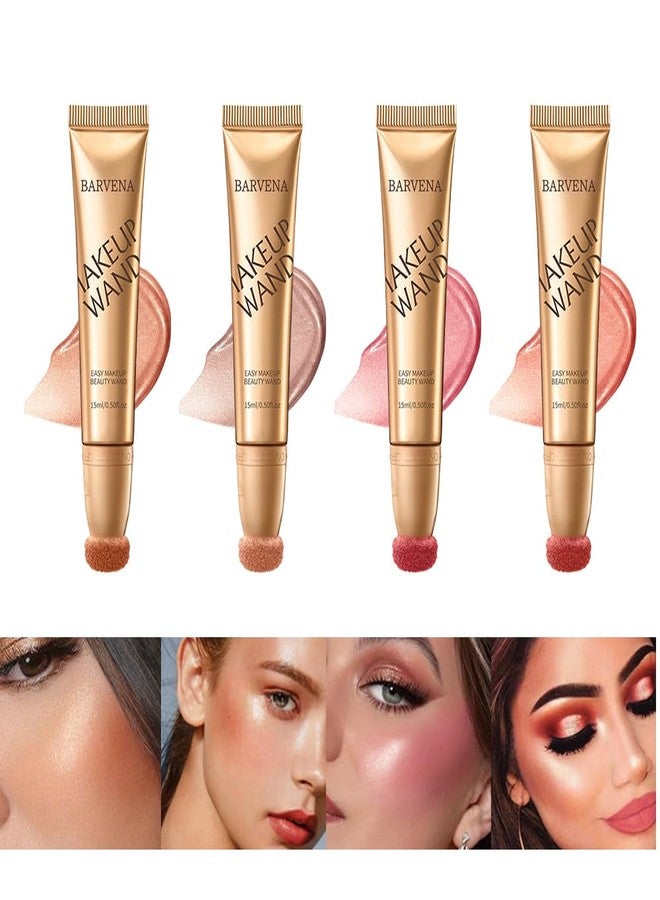 BARVENA Liquid Highlighter Wand，Liquid Highlighter Makeup Wand For Luminous, Glowing Skin, Buildable Formula, Vegan & Cruelty-Free Highlighter stick (Rose Ember) - Image 4