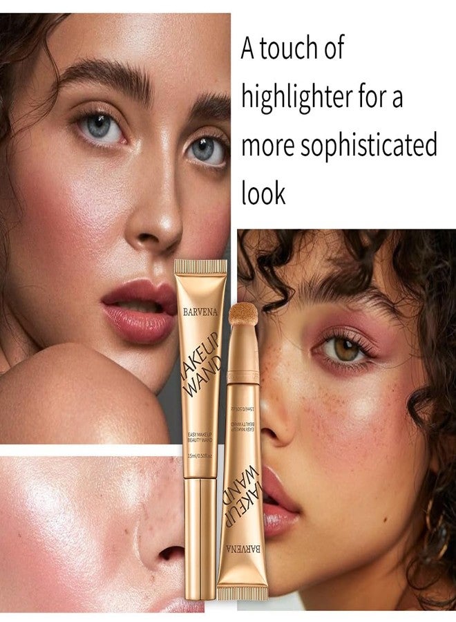 BARVENA Liquid Highlighter Wand，Liquid Highlighter Makeup Wand For Luminous, Glowing Skin, Buildable Formula, Vegan & Cruelty-Free Highlighter stick (Rose Ember) - Image 5