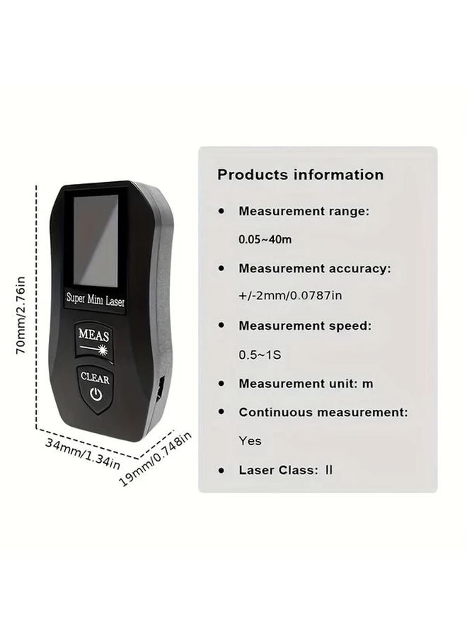 USB Rechargeable 40m Laser Rangefinder Portable Measurement Tool For DIY - Image 4