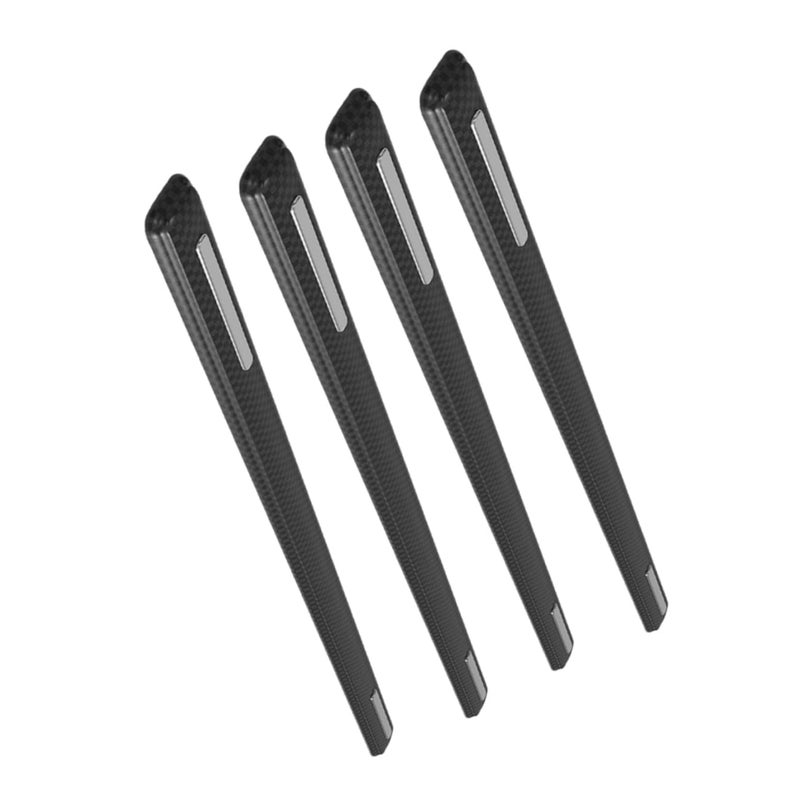 4Pcs Car Door Edge Guards Flexible Rubber Bumper Protection Strips Black Carbon - Image 2