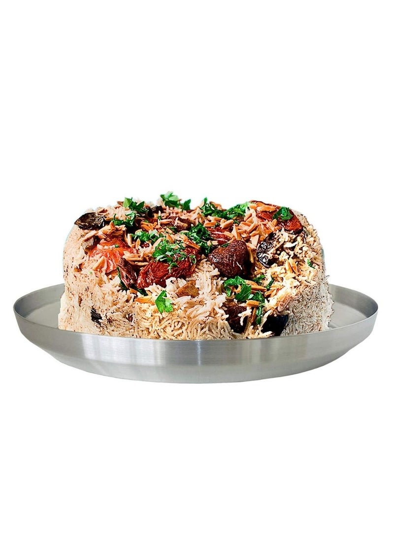 ARTC ARTC 2 Pieces Maqluba Multi-Purpose Pure Thick Aluminum Pot And Tray, Upside Down Palestinian Rice Dish Cooking pot, Release Easy And Keeps Shape  - Image 5