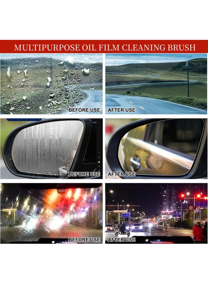 Car oil layer cleaning brush, glass cleaning pad, front windshield cleaner and remover, strong enhancer for visual effects - Image 4