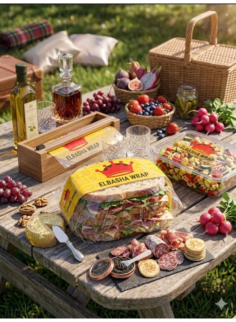 Al Basha Food Stretch Film 40 CM 2.5 KG – Heavy Duty Cling Wrap for Food Storage - Image 3