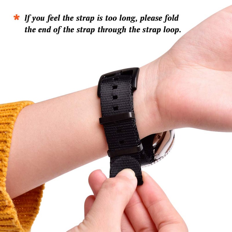 Ritche Christmas Gift Military Ballistic Nylon Watch Strap with Heavy Buckle 18mm 20mm 22mm Premium Nylon Watch Bands for Men Women, White Elephant Gifts, Stocking Stuffers for Men - Image 3