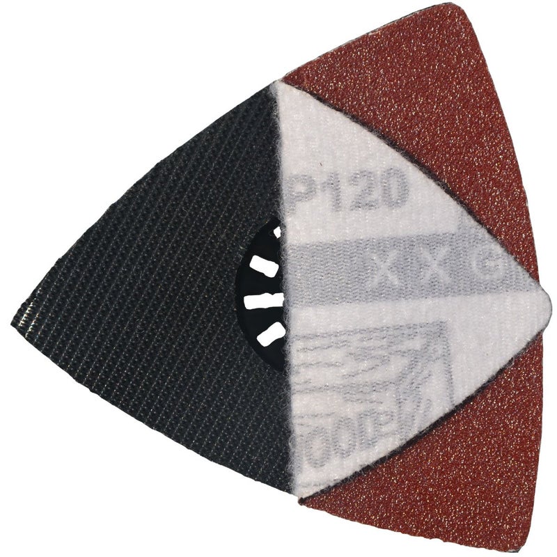 XXGO Triangular Oscillating Multi Tool Sanding Pads 3-1/8 Inch 80mm Assorted Grit 60/80/100/120/240 Grits Pack of 55 Pcs No.XG5501 - Image 5