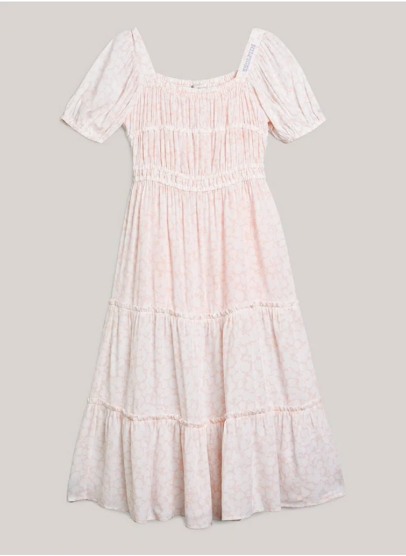 TOMMY HILFIGER Girls' Ditsy Floral Print Dress And Scrunchie Set -  Viscose, Pink