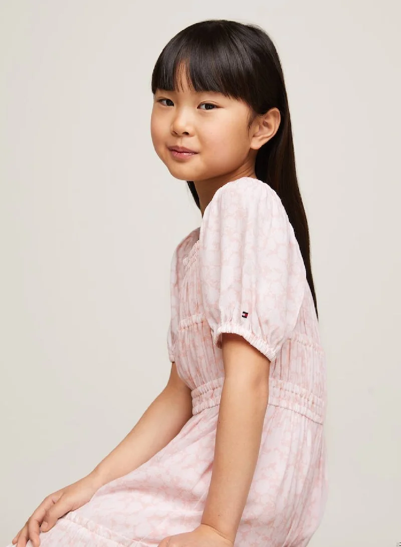 TOMMY HILFIGER Tiered Floral Midi Dress